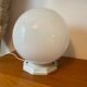 Vintage table lamp opaline ball and earthenware base