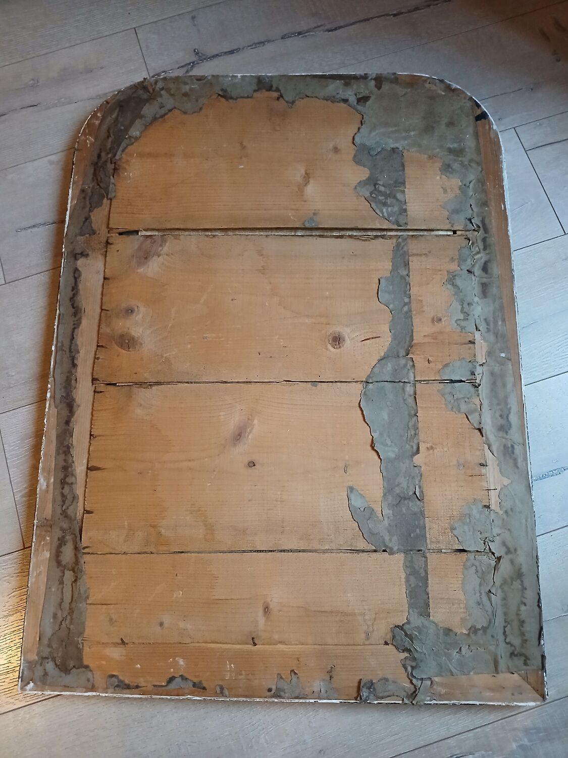 Antique mirror with carved wooden frame