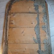Miroir ancien avec cadre en bois sculpté 