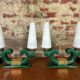 Lamps Art Deco period in ceramic Saint Clement