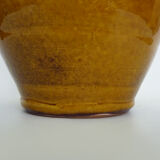 Pottery in glazed yellow terracotta. year 70 80