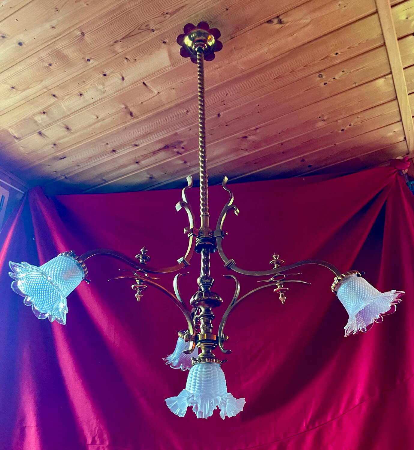 Large castle chandelier, unique piece, 19th century