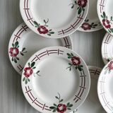 Set de 8 assiettes anciennes en faïence