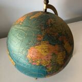 World map globe tripod vintage