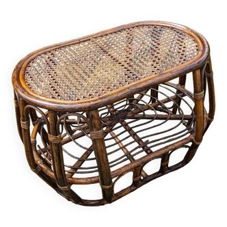 Rattan table and canning