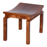 Restored Walnut ArtDeco Stool, Revived Polish, Czechia, 1920s