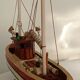 Wooden model of a fishing boat