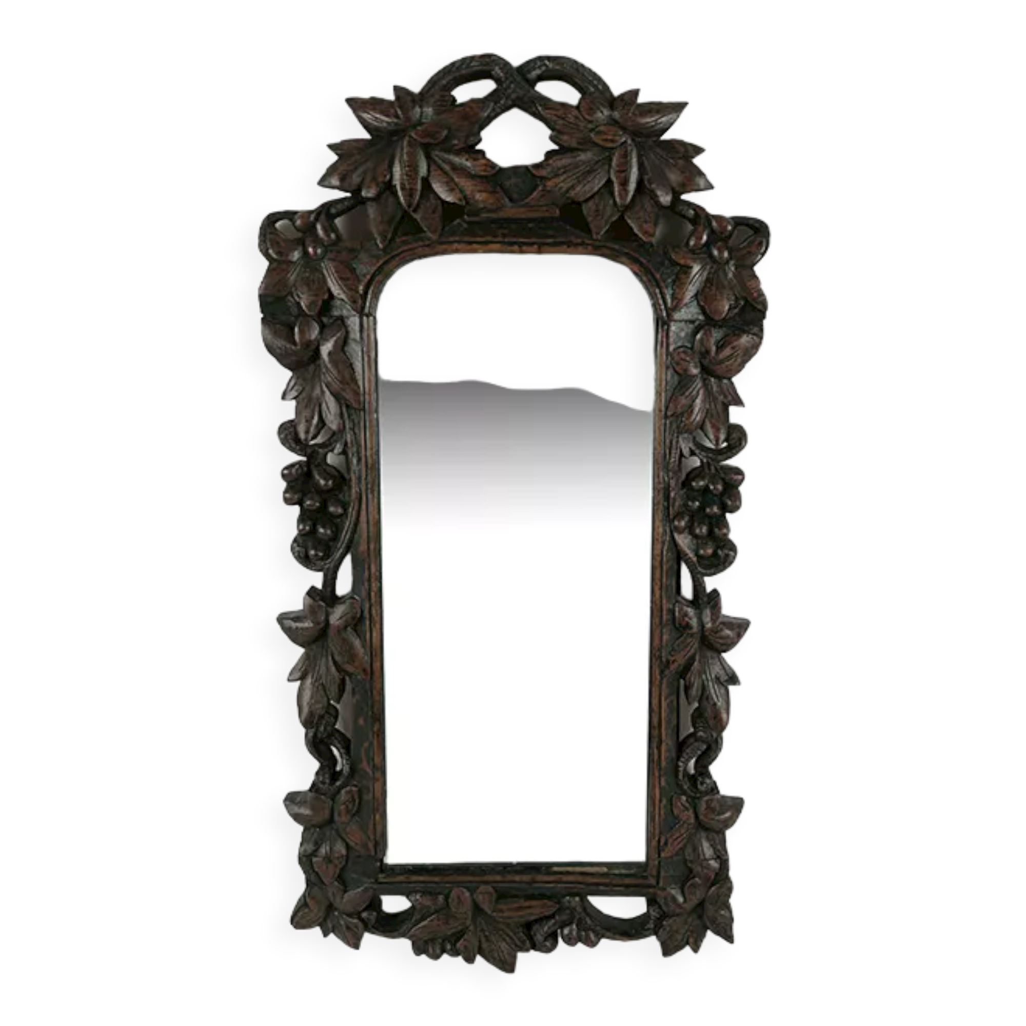 Carved wooden mirror, black forest XIX/early twentieth century