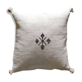 Coussin marocain blanc en coton