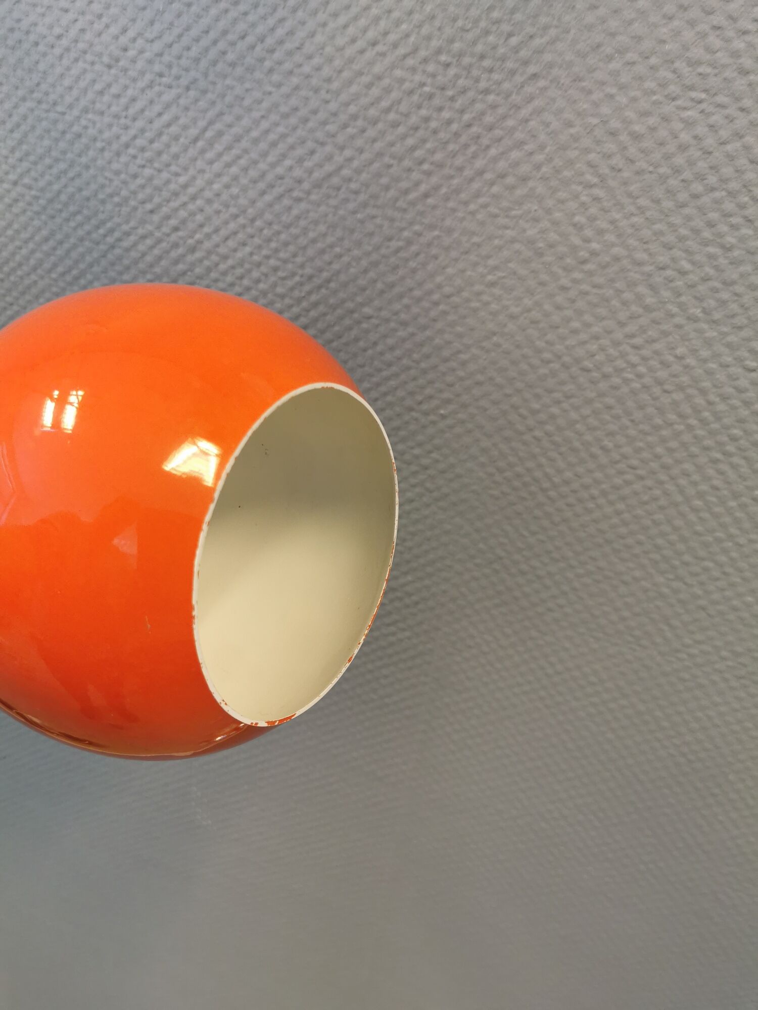Orange ball lamp, Danish design and estimated from the 80