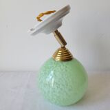 Wall lamp in Clichy glass and porcelain