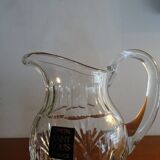 Jug / pitcher with crystal water Saint Louis signed - Model Chantilly
