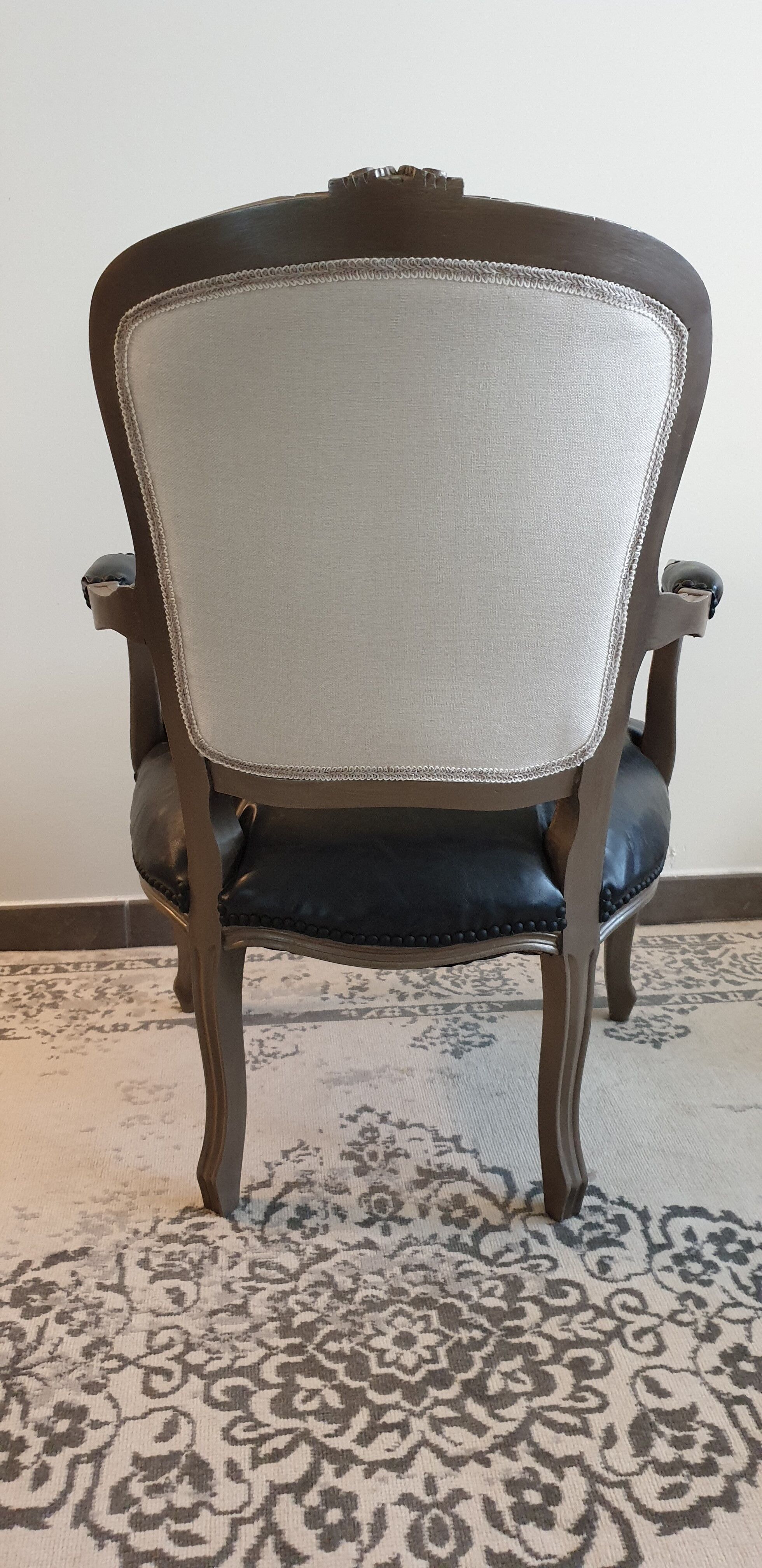 renovated Louis XV style armchair, Frida Kahlo folder