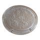 Coaster glass press decorated with roses
