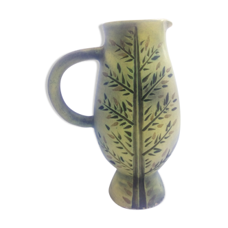 Green Mary Magdalene Jolly pitcher with olive branches