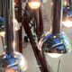 5-light vintage 70s chrome cascade pendant light
