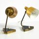 Two beautiful rare Mid Century Modern brass table lamps