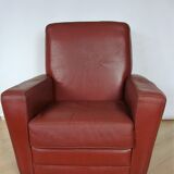 Art deco leather armchair, 1960s