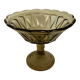 Large footed glass Art Deco moulded bowl