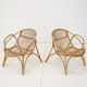 Pair of Alan Fuchs Rattan Lounge Ch, 60s