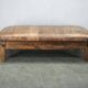 1940s Czechoslovak Oak and Patinated Leather Gym Bench
