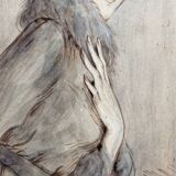 Framed drawing "Elegant", signed Mario de Goyon