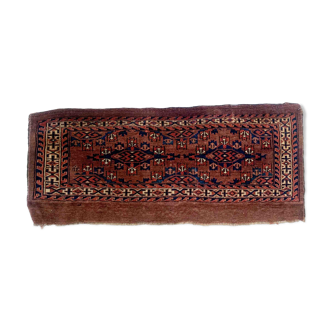 Ancient turkmen yomud handmade carpet 64cm x 97cm 1880s