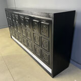 Black brutalist credenza, 1970s