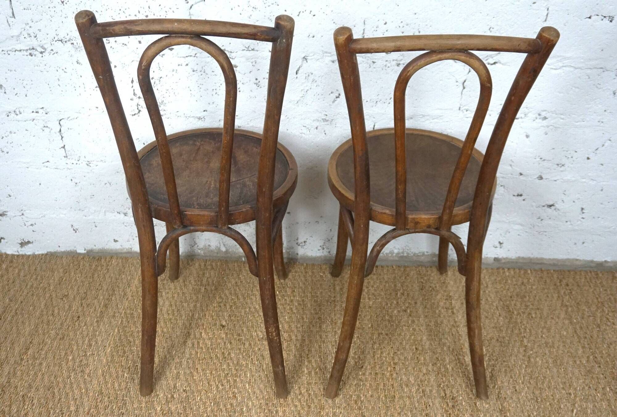 Pair of 1930s bistro chairs Thonet Kohn Fischel bentwood