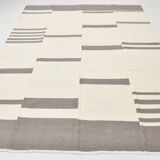 Beige & Gray Ethnic Kilim Rug, 225x276Cm