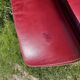 Red leather sofa