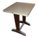 Bistro table in wood and yellow formica from the 30s/40s