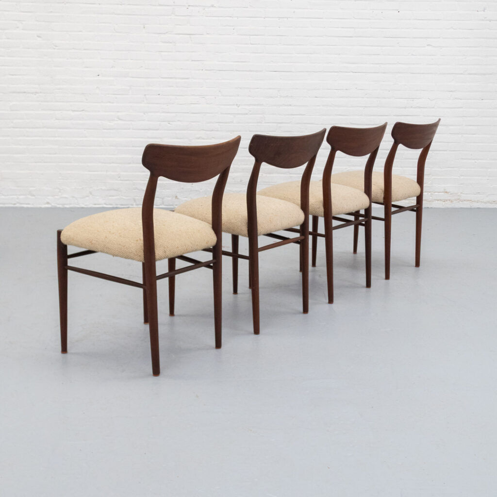 Set of 4 dining chairs by Lübke, 1960s