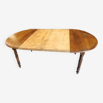 Table de salle a manger ou cuisine louis philippe a 2 allonges 4 pieds n22