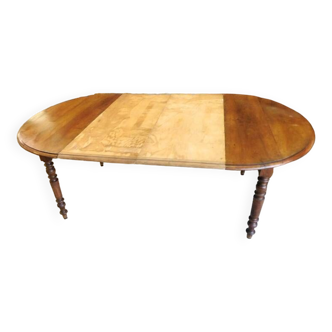 Table de salle a manger ou cuisine louis philippe a 2 allonges 4 pieds n22