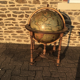 Vintage world map bar in wood