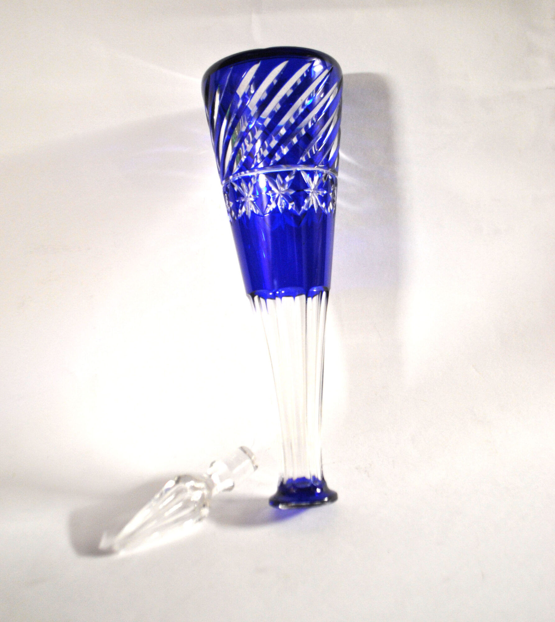 SAINT-LOUIS Metra Carafe in double-layered cobalt blue crystal – liqueur H31.5cm