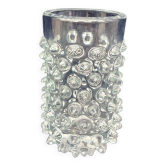 vintage Pavel Panek spiked glass vase
