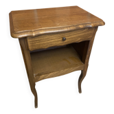 Louis XV Style Nightstand Table Wood Drawer + Vintage Case