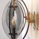 Smoked Glass and Brass Applique / Wall Light by Gino Paroldo