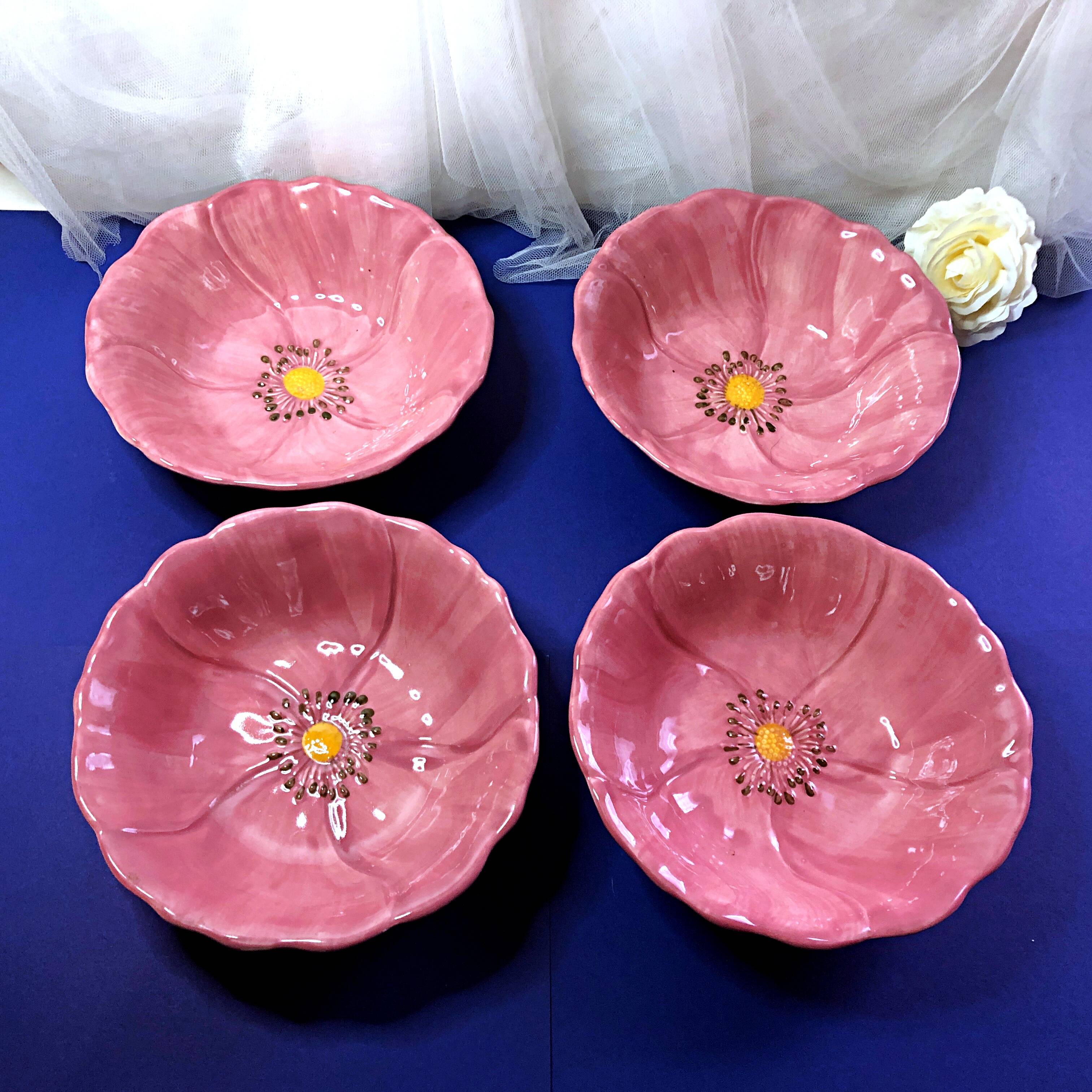 Soie Fleur Rose Lampe De Chevet Lampe De Chevet Abat-Jour Moderne