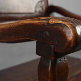 18th Century Liège Armchair in hand carved Oak, Belgium