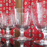 5 verres apéritifs gravé à pieds vintages