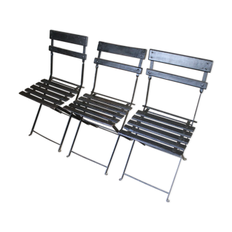 Lot of three garden chairs