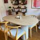 Oblong travertine dining table 150x90cm