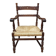 Vintage armchair in ash and cane