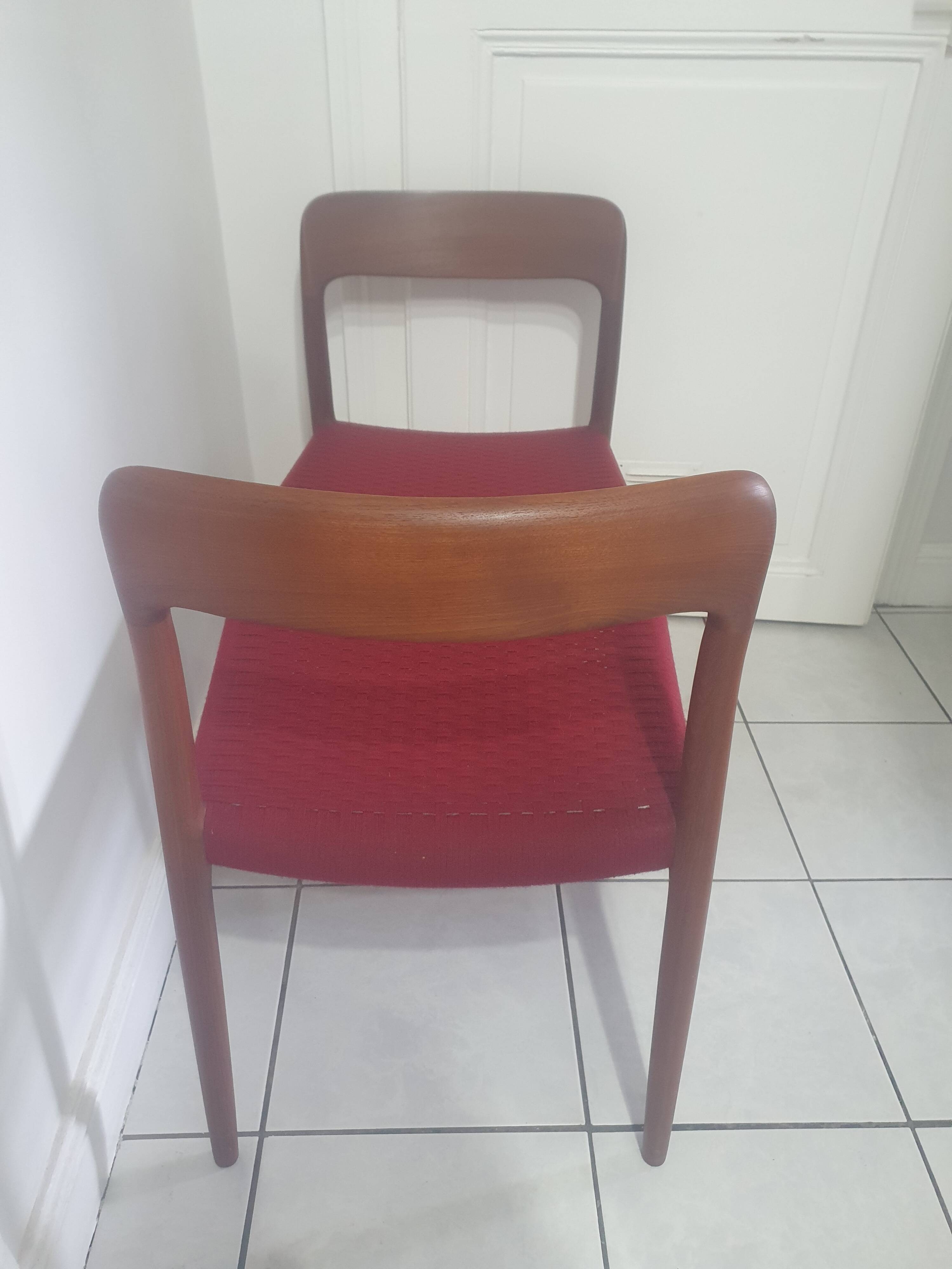Pair of Niels Otto Moller Model 75 Chairs