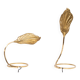 Pair Brass leaf table lamps design by Carlo Giorgi & Tommaso Barbi 1970s