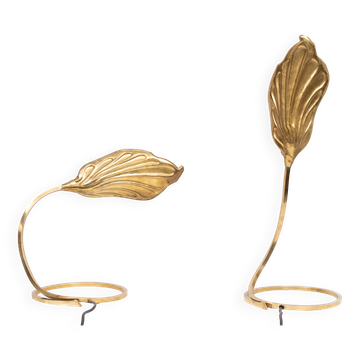 Paire de lampes de table en laiton design Carlo Giorgi & Tommaso Barbi années 1970