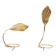 Pair Brass leaf table lamps design by Carlo Giorgi & Tommaso Barbi 1970s